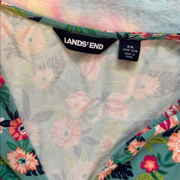 Lands' End 2x 20w-22w Floral Mini Dress - Picture 4 of 8
